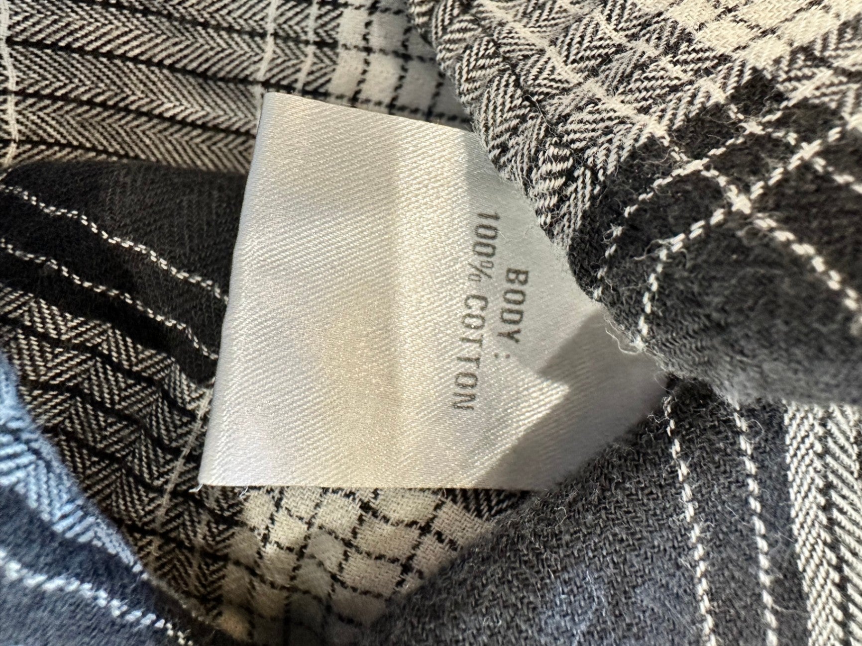 [SALE] Long Lost - Flannel Shirt - Size 14 - Black and White