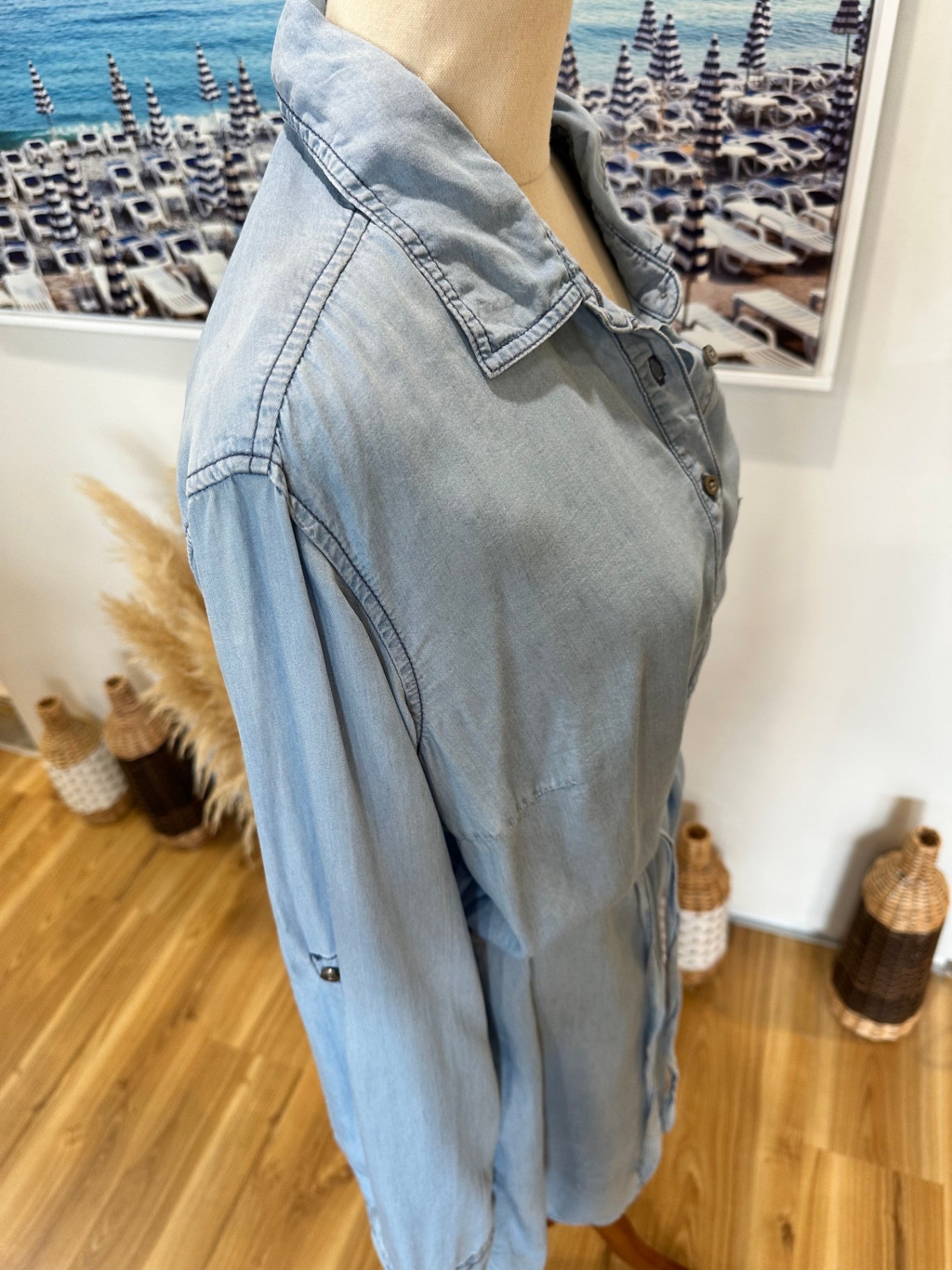 [SALE] Denim Dress - Size 16 - Light Blue