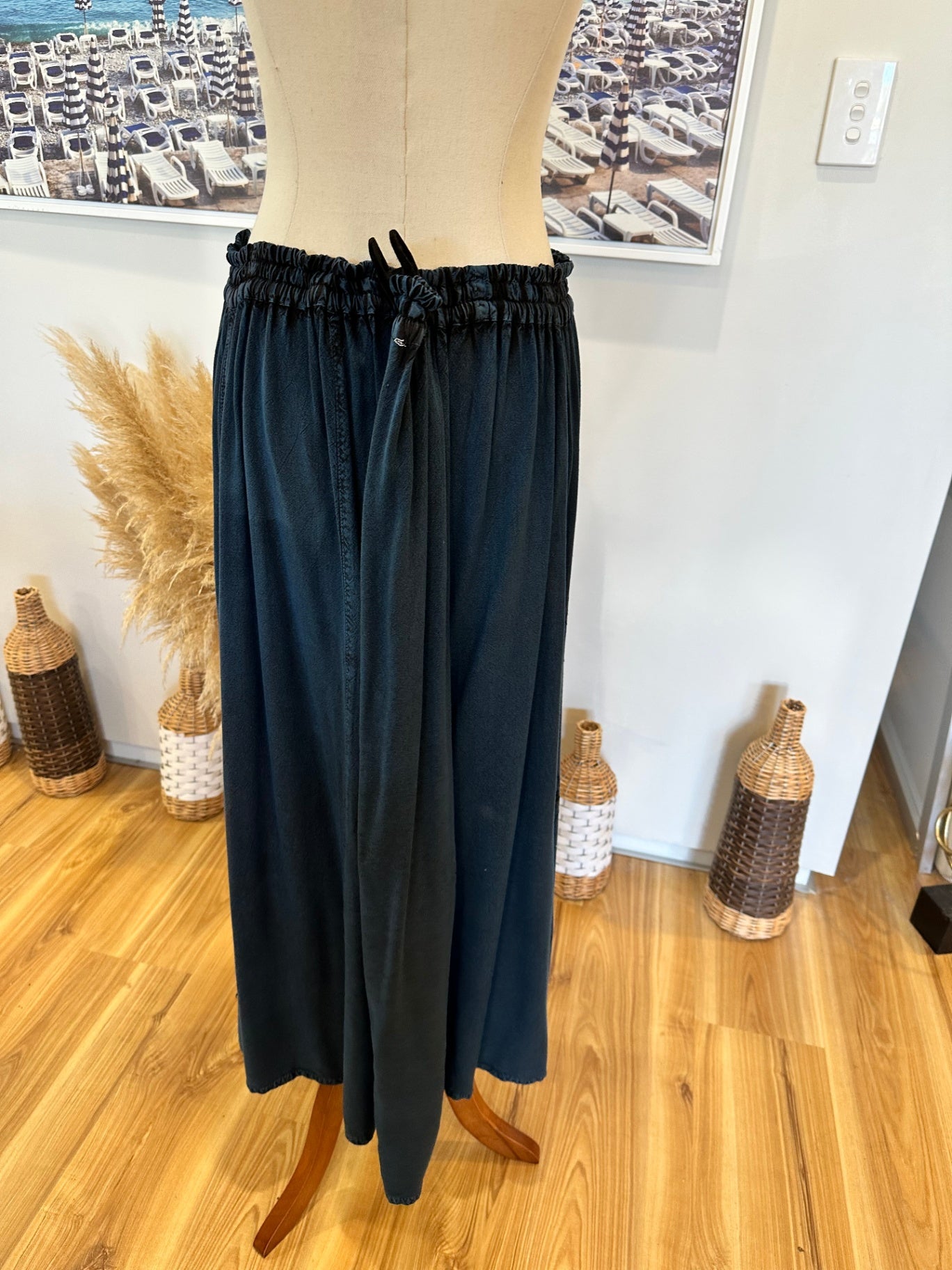 Bohemian Skirt - Navy Blue / Black