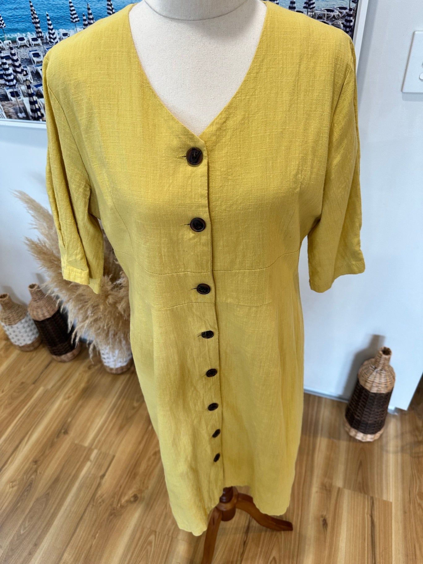 [SALE] Grace & Chili - Dress - Large / Extra Large - Yellow / Chartreuse