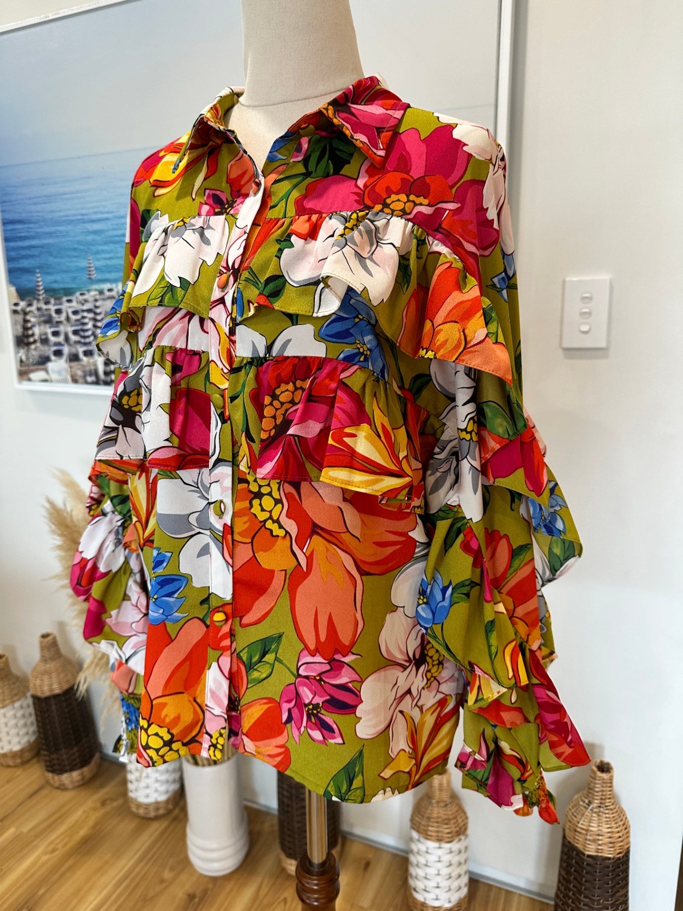 Augustine - Flamenco Blouse - Small - Multicolour