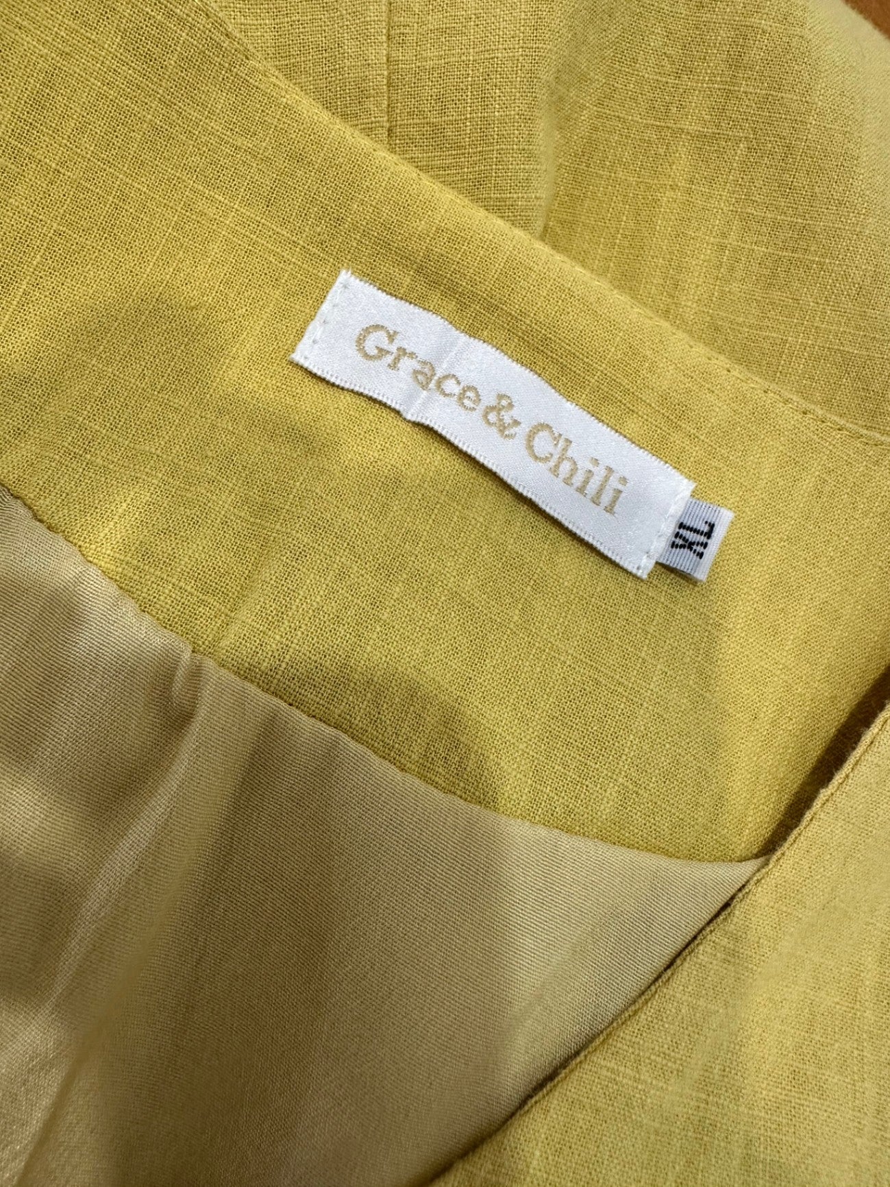 [SALE] Grace & Chili - Dress - Large / Extra Large - Yellow / Chartreuse