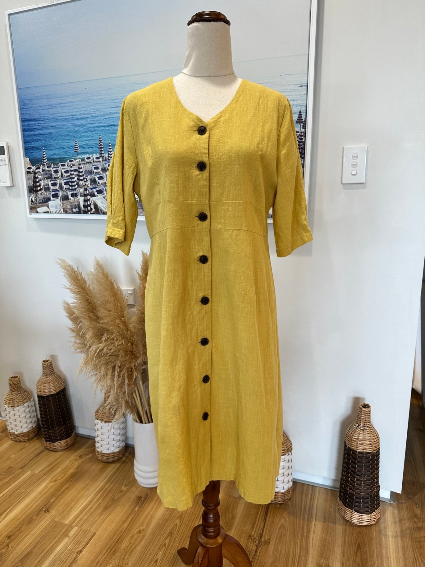 [SALE] Grace & Chili - Dress - Large / Extra Large - Yellow / Chartreuse