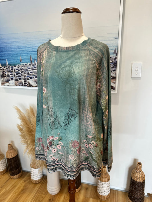 Bohemian - Long-Sleeved Top - Size Large