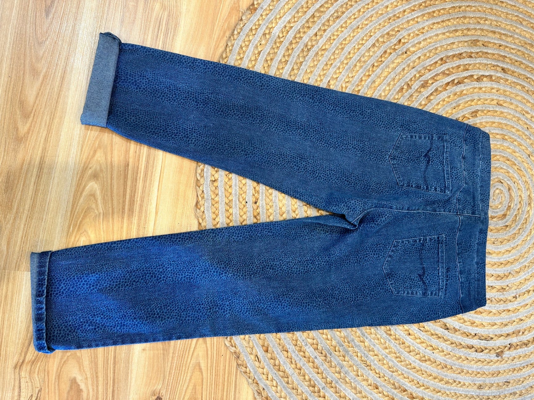 [SALE] Vassalli - Stretch Pants - Size 12 - Blue w Print