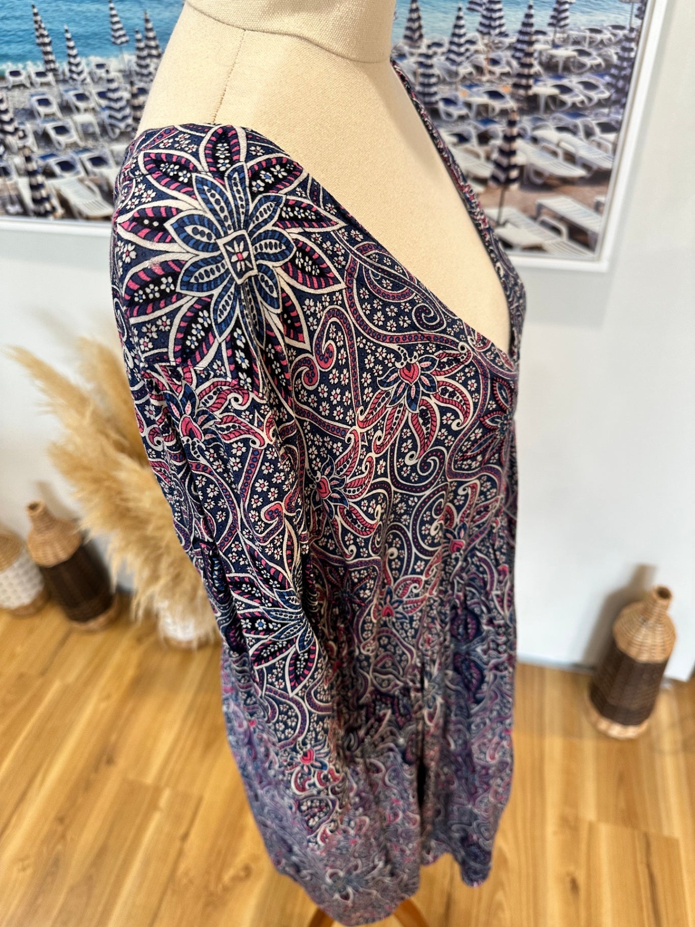[SALE] Glassons - Bohemian Dress - Size 12 - Navy / Purple