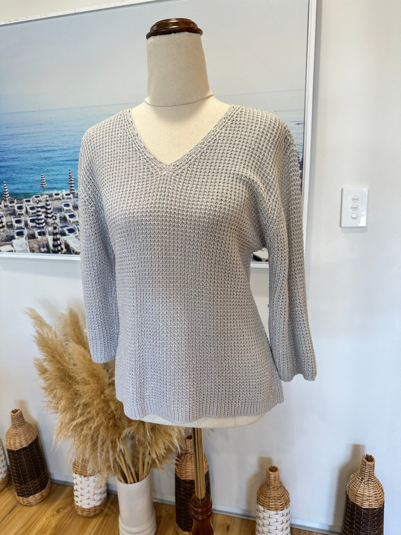 [SALE] Eddie Bauer - Jumper - Large - Silver / Grey