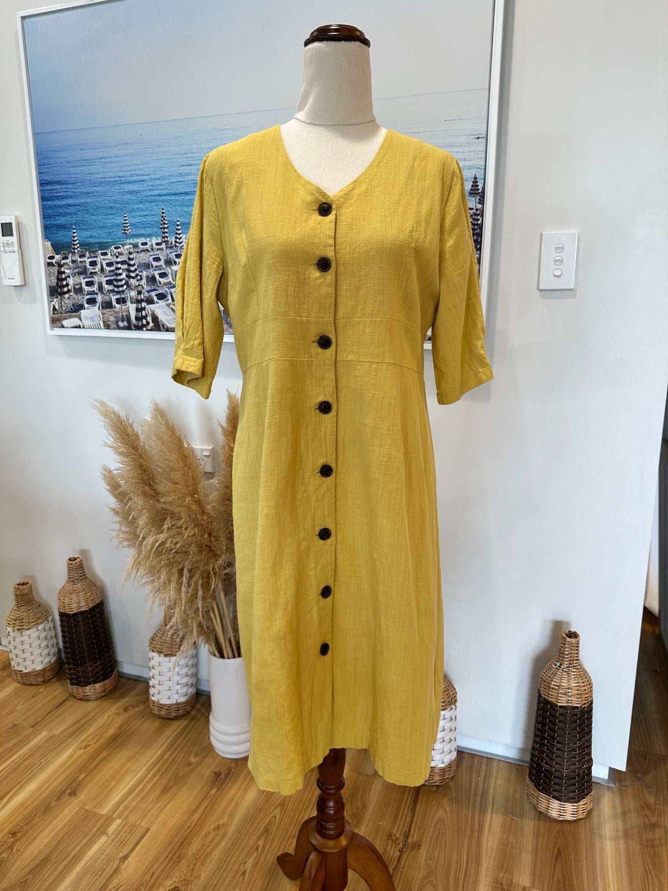 [SALE] Grace & Chili - Dress - Large / Extra Large - Yellow / Chartreuse