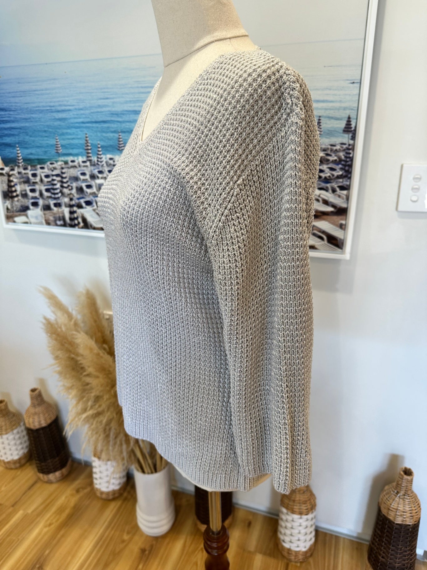 [SALE] Eddie Bauer - Jumper - Large - Silver / Grey