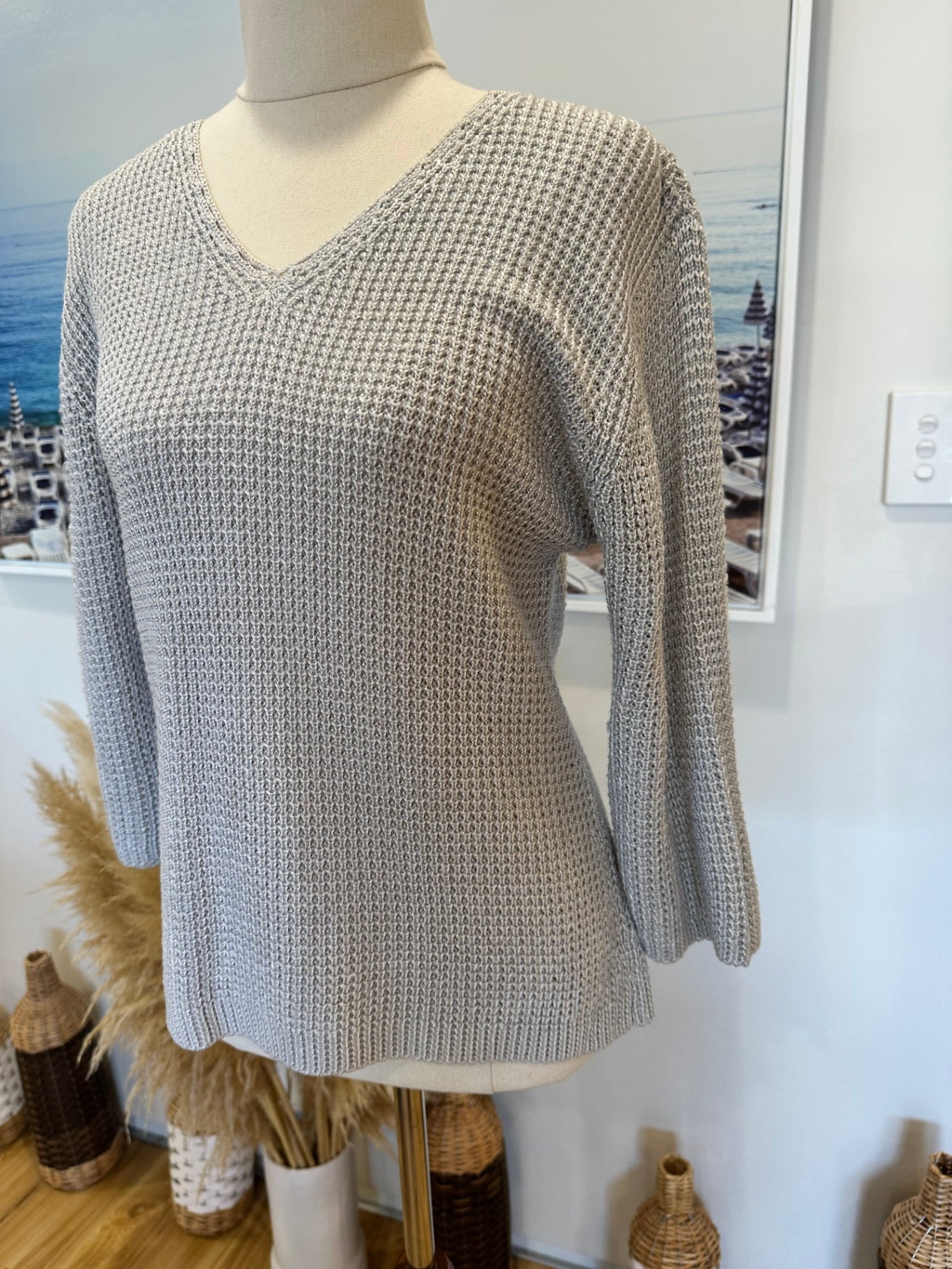 [SALE] Eddie Bauer - Jumper - Large - Silver / Grey