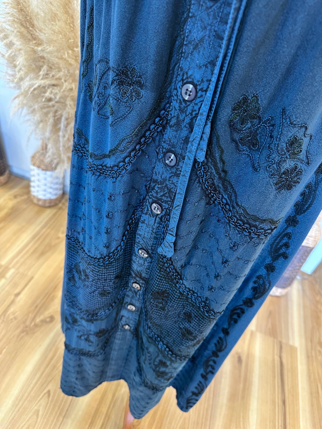 Bohemian Skirt - Navy Blue / Black