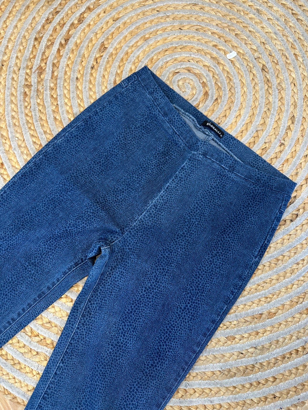 [SALE] Vassalli - Stretch Pants - Size 12 - Blue w Print