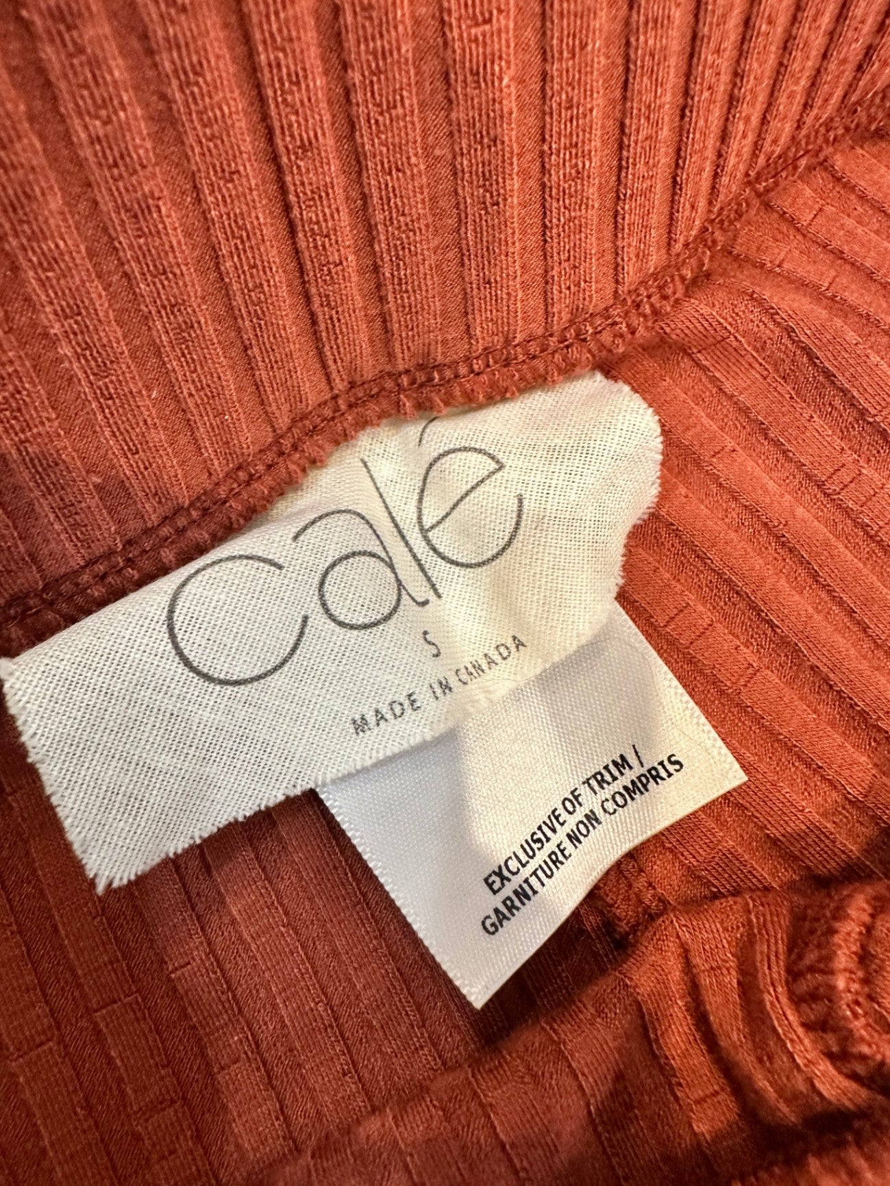 [SALE] Two Piece Loungewear Set - Cale - Made in Canada - Small - Rust