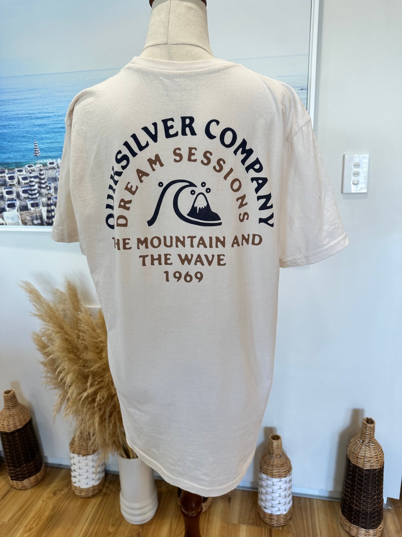 Quiksilver - T-Shirt - Small - Cream