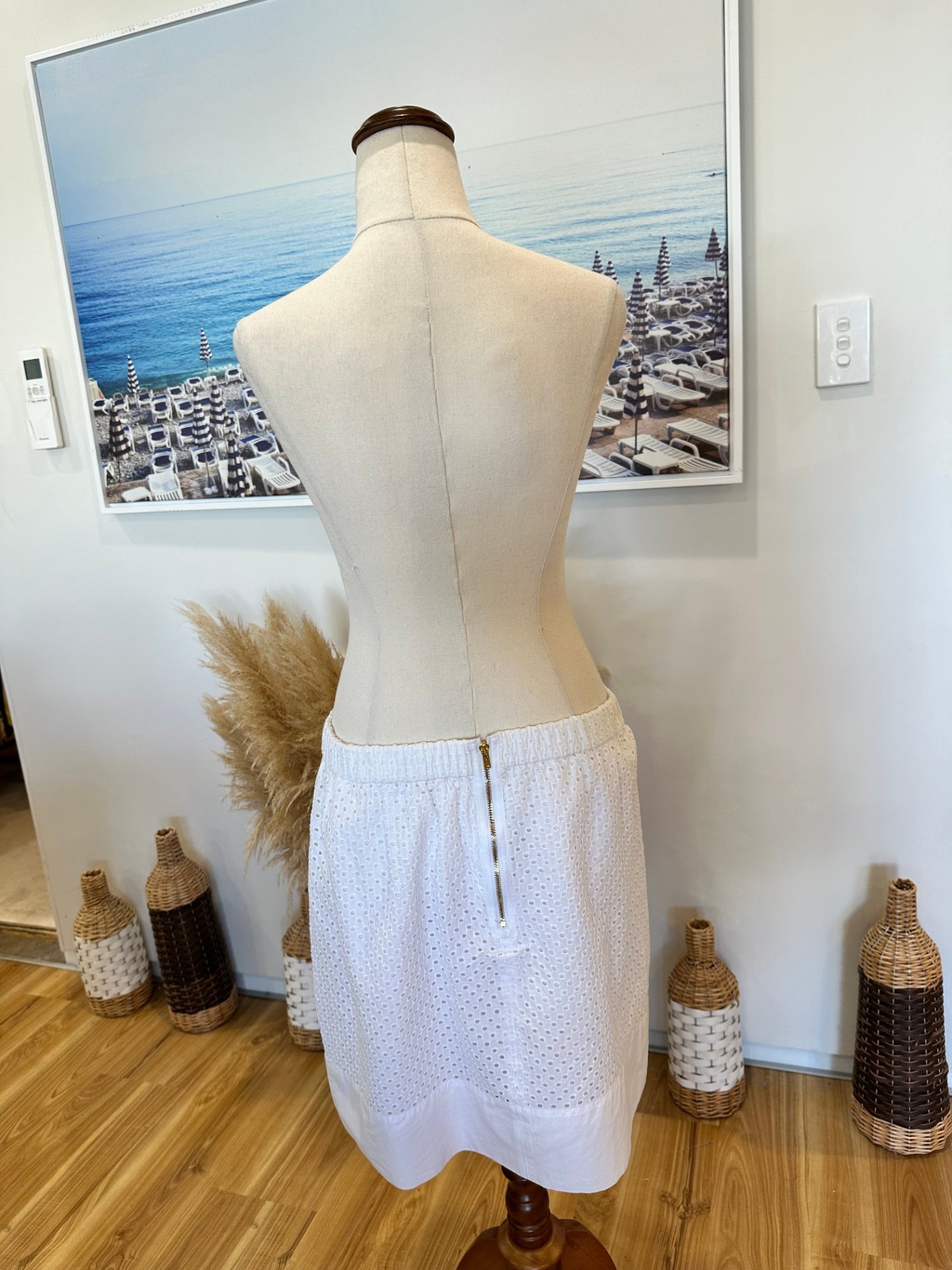 [SALE] Gap - Mini Skirt - Small - Cream / White