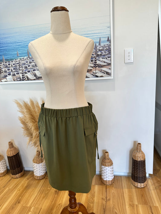 [SALE] Papaya -Mini Skirt - Size 12 - Army Green