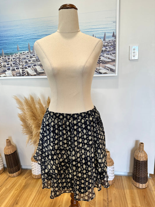 [SALE] Papaya - Mini Skirt - Size 12 - Navy + Taupe