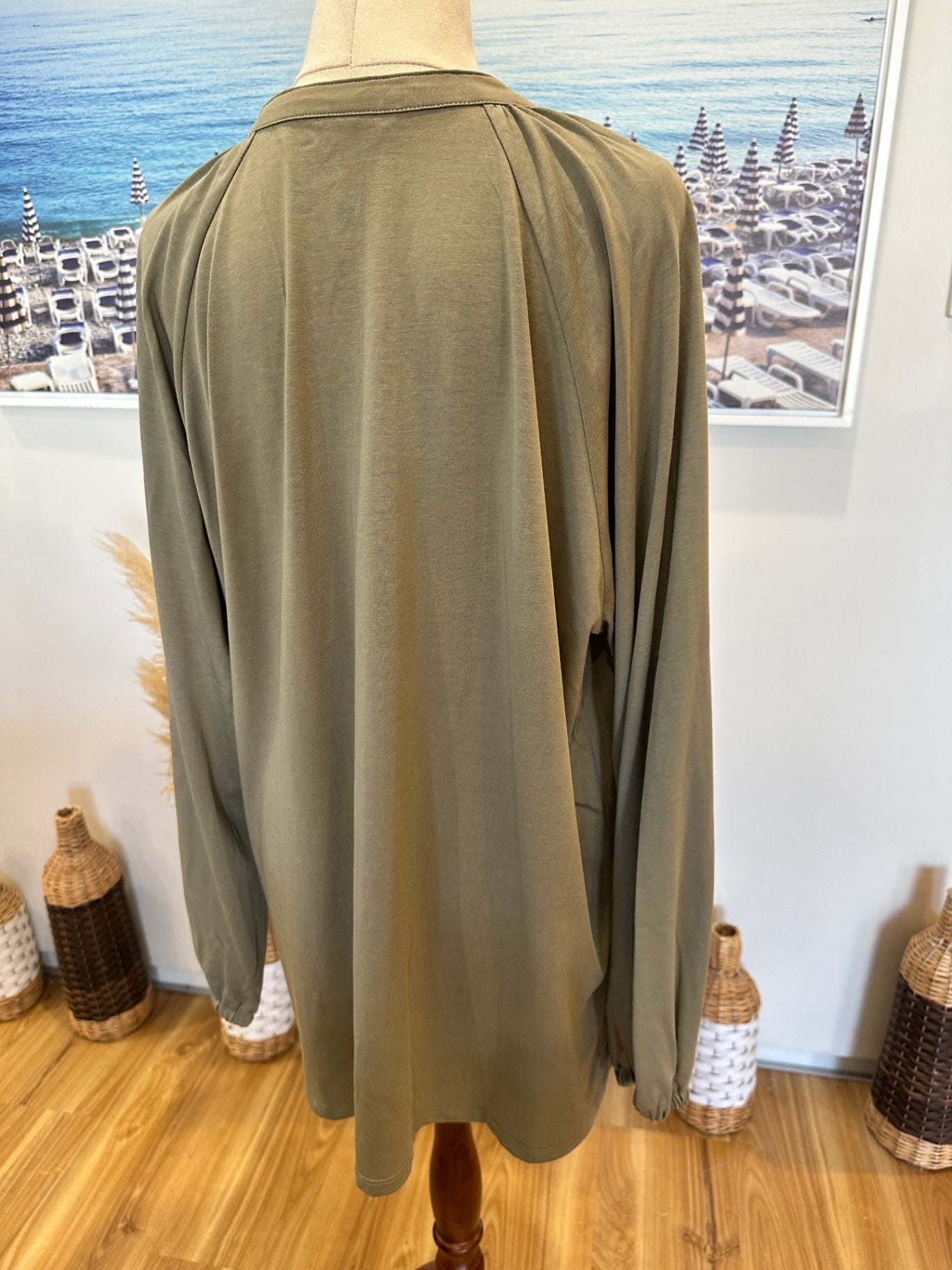[SALE] Sussan - Long sleeve Top - Extra Large - Sage