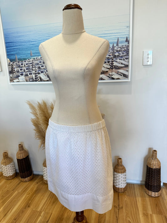 [SALE] Gap - Mini Skirt - Small - Cream / White