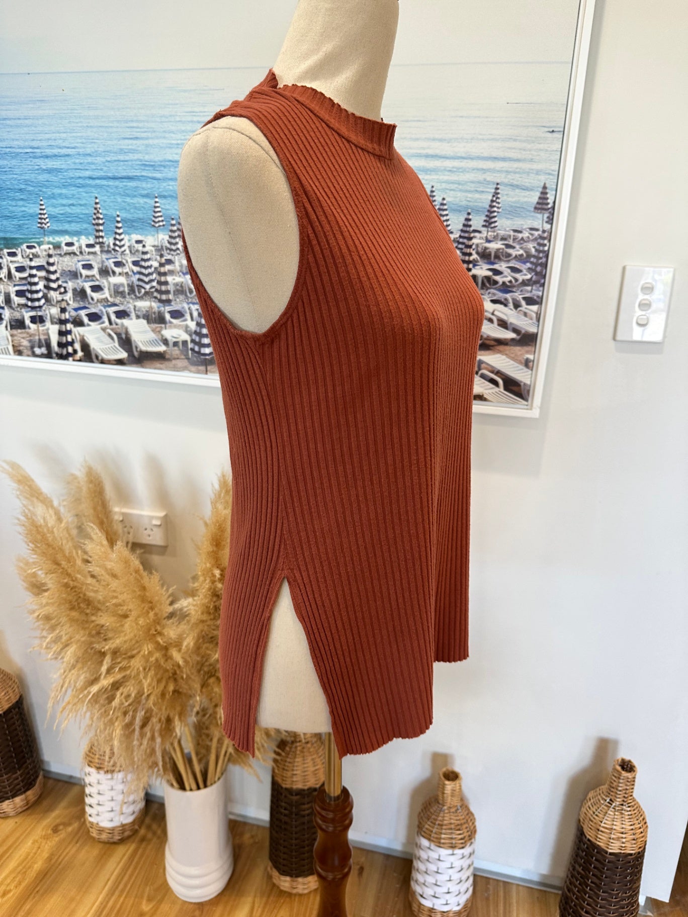 [SALE] Two Piece Loungewear Set - Cale - Made in Canada - Small - Rust