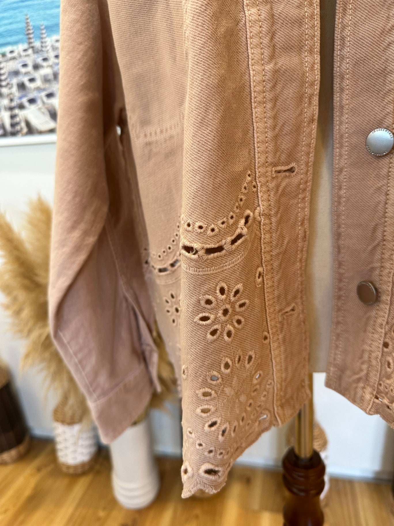 Zara Denim Jacket - Medium - Rose Pink