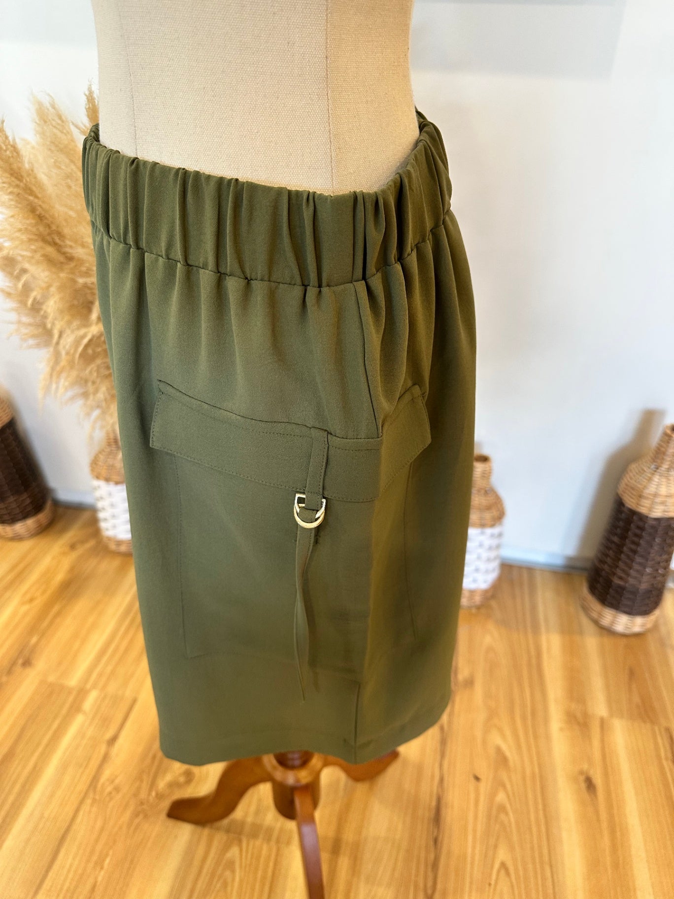[SALE] Papaya -Mini Skirt - Size 12 - Army Green