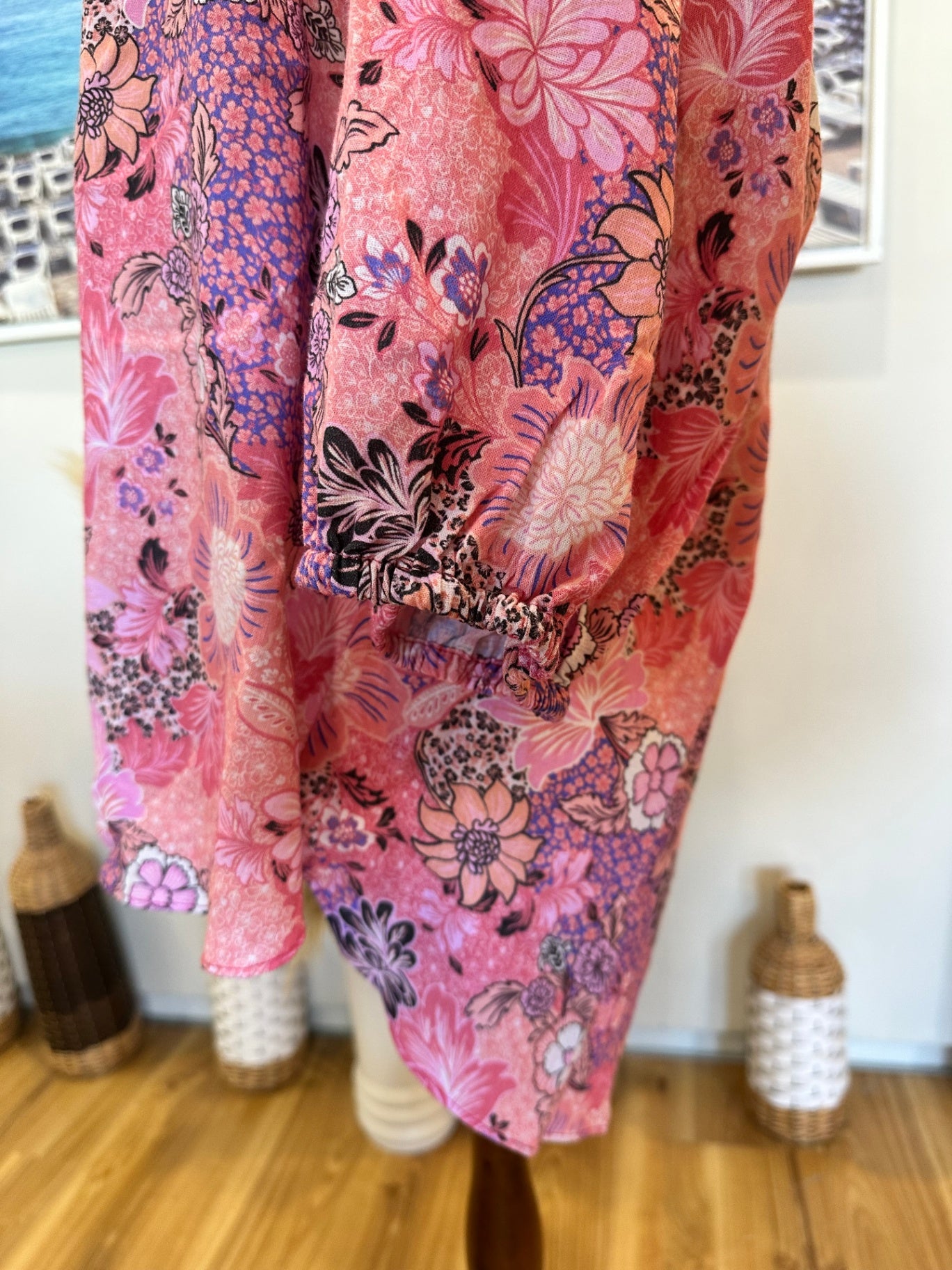 [SALE] Just Jeans - Bohemian Blouse - Linen Blend - Size 16 - Pink