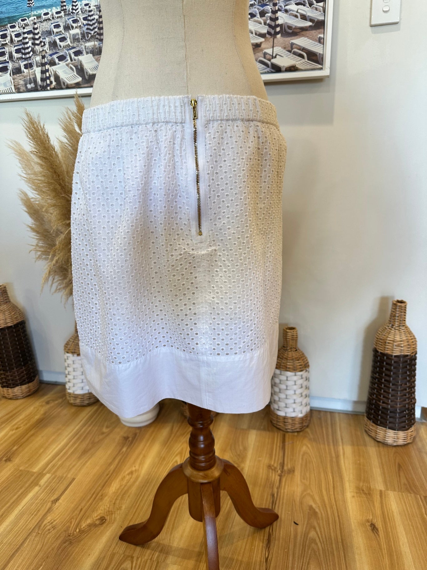[SALE] Gap - Mini Skirt - Small - Cream / White