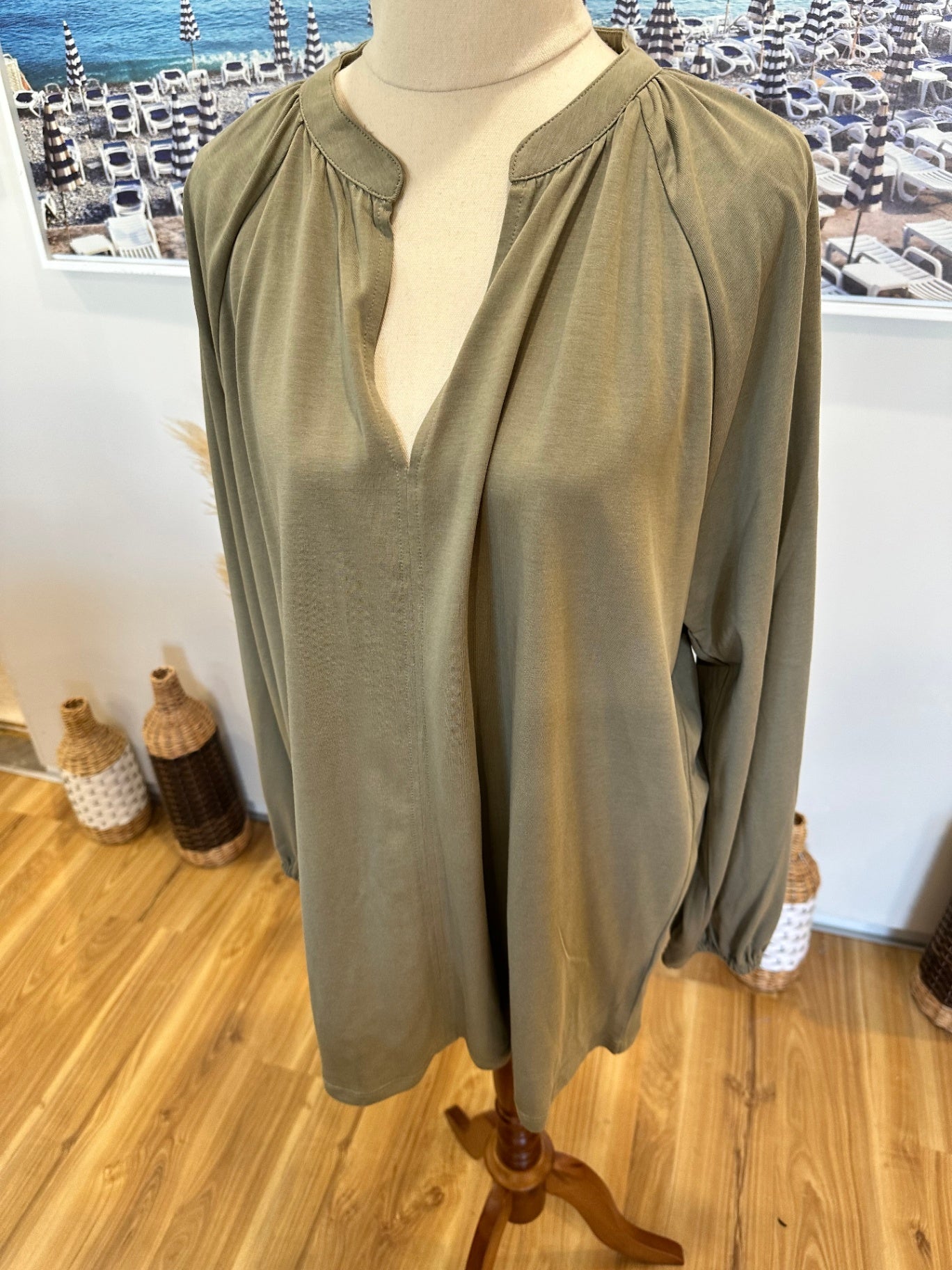 [SALE] Sussan - Long sleeve Top - Extra Large - Sage