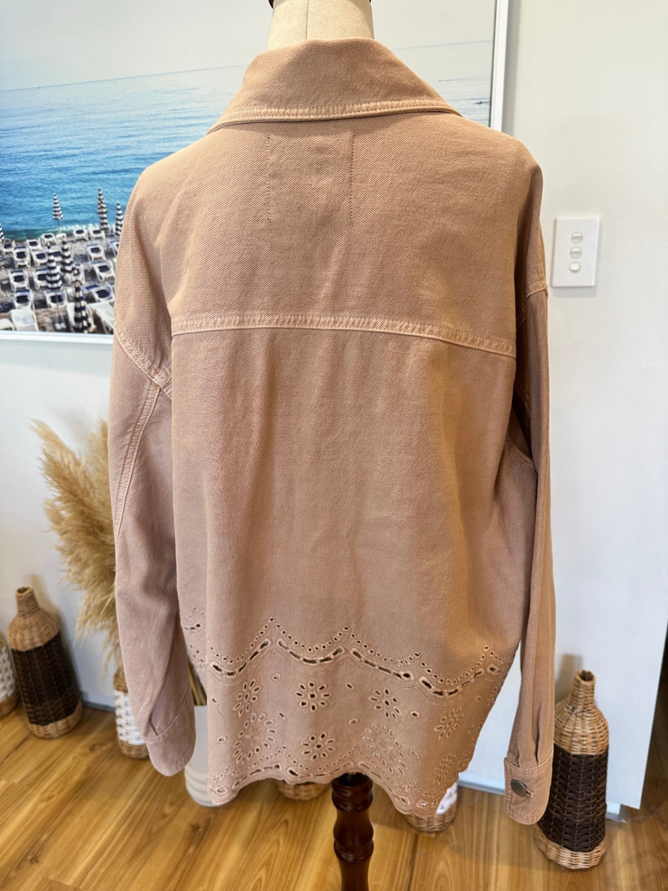 Zara Denim Jacket - Medium - Rose Pink