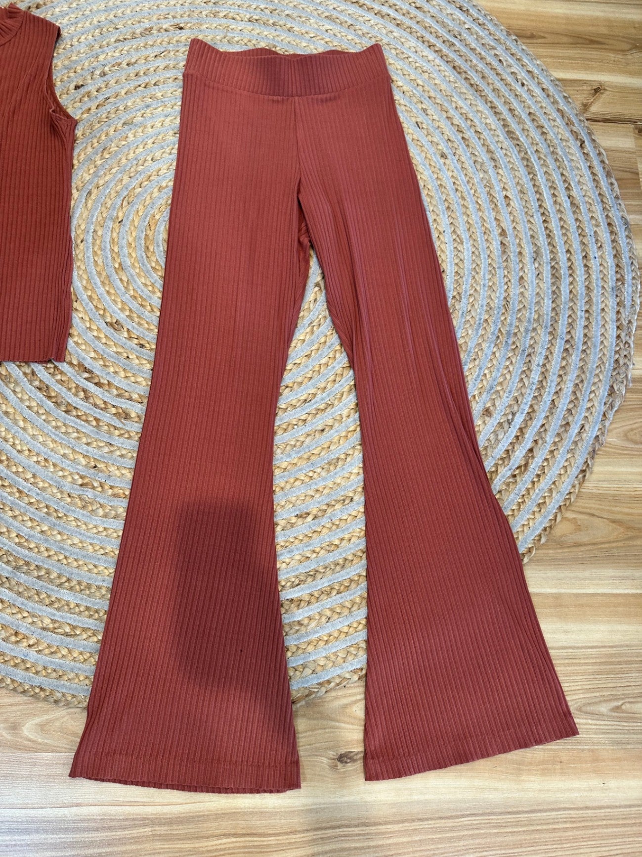 [SALE] Two Piece Loungewear Set - Cale - Made in Canada - Small - Rust