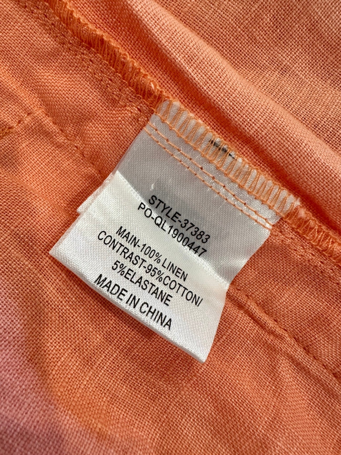 100% Linen - Gordon Smith - Skirt - Size 10 Peach