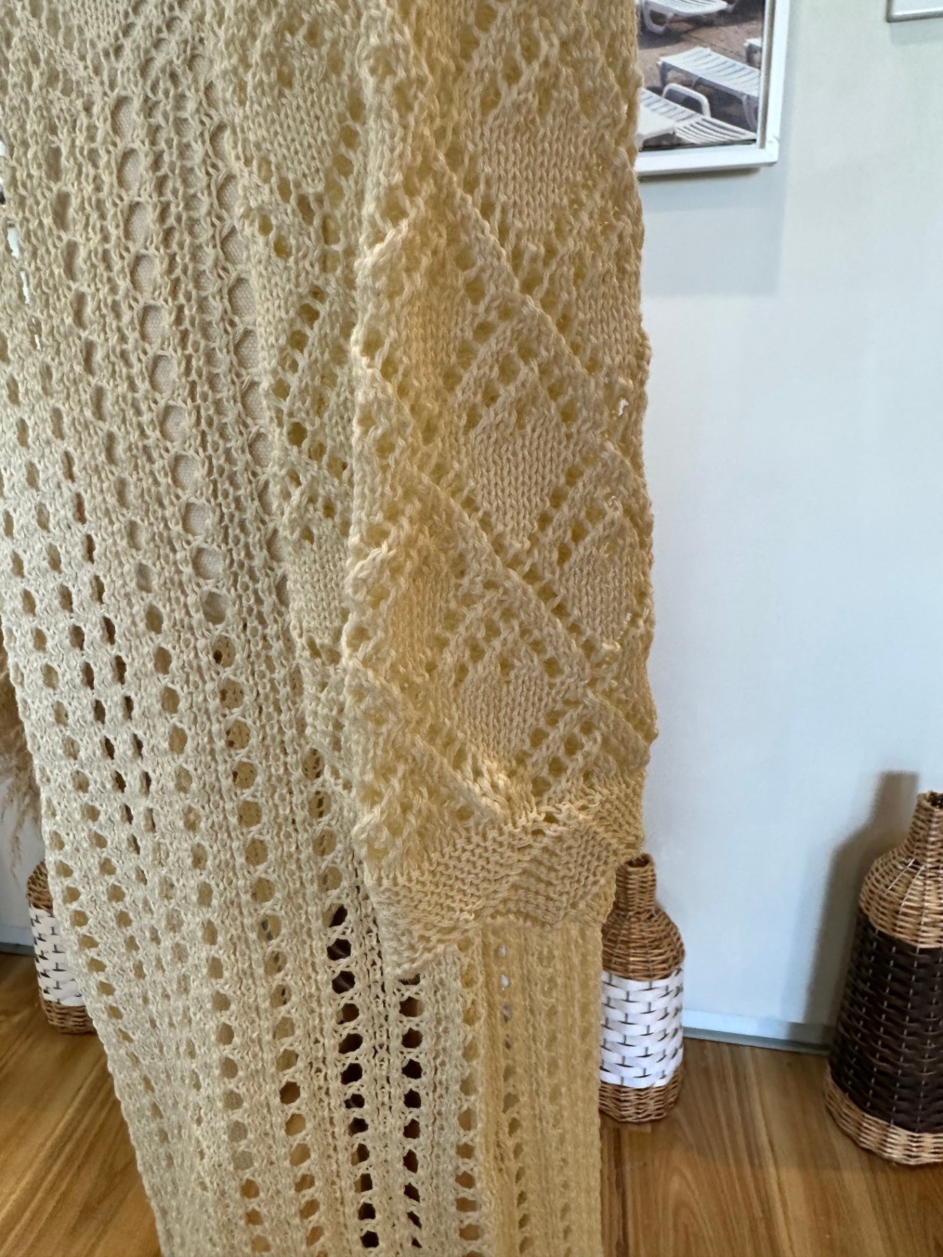 Bohemian Longline Cardigan - Medium - Cream