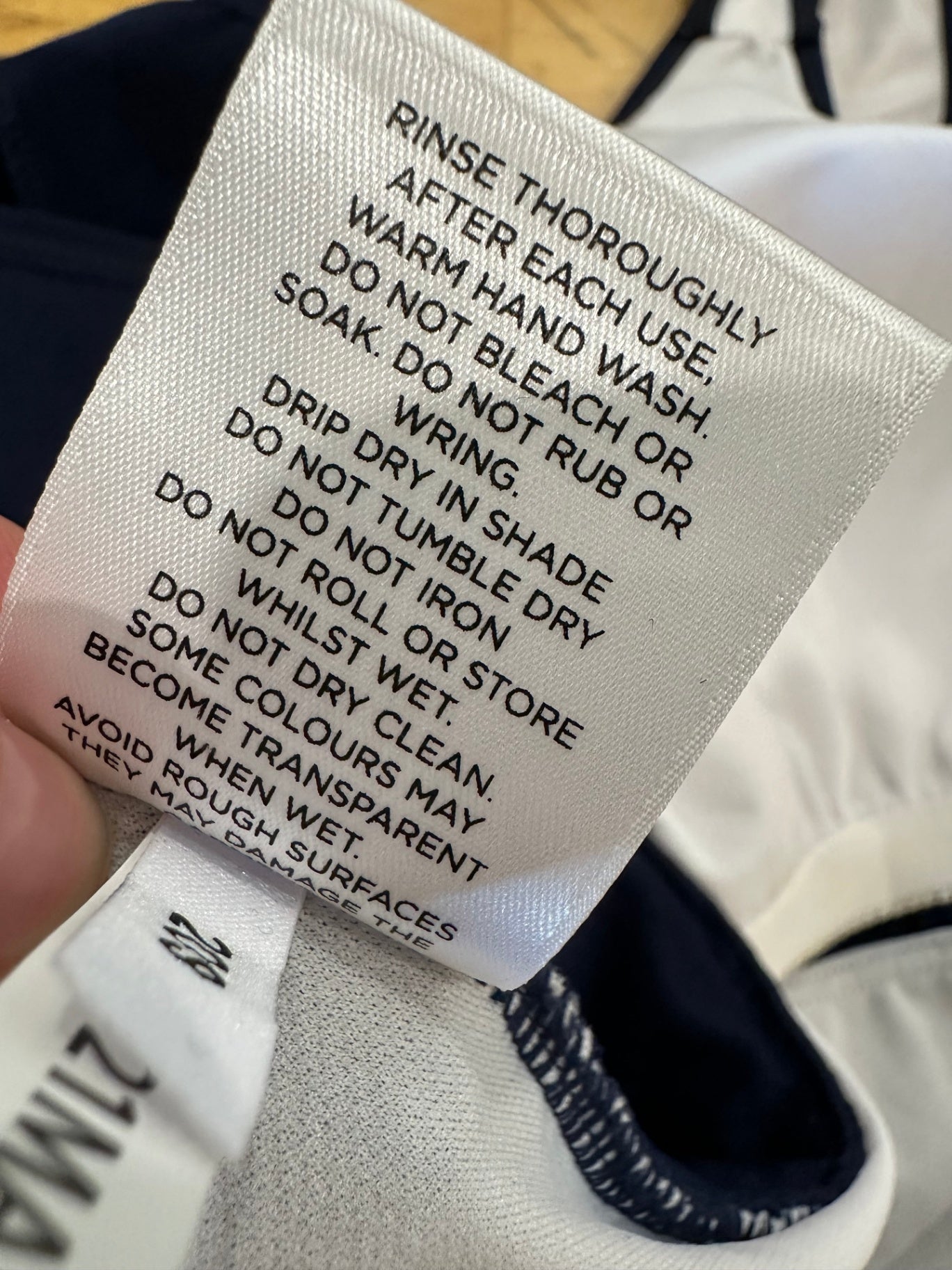 [SALE] Swimsuit - Size 18 - Navy and white