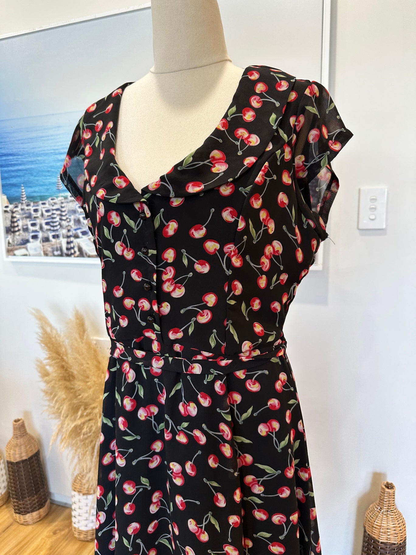 [SALE] Collectif - Rockabilly Dress - Large - Cherries