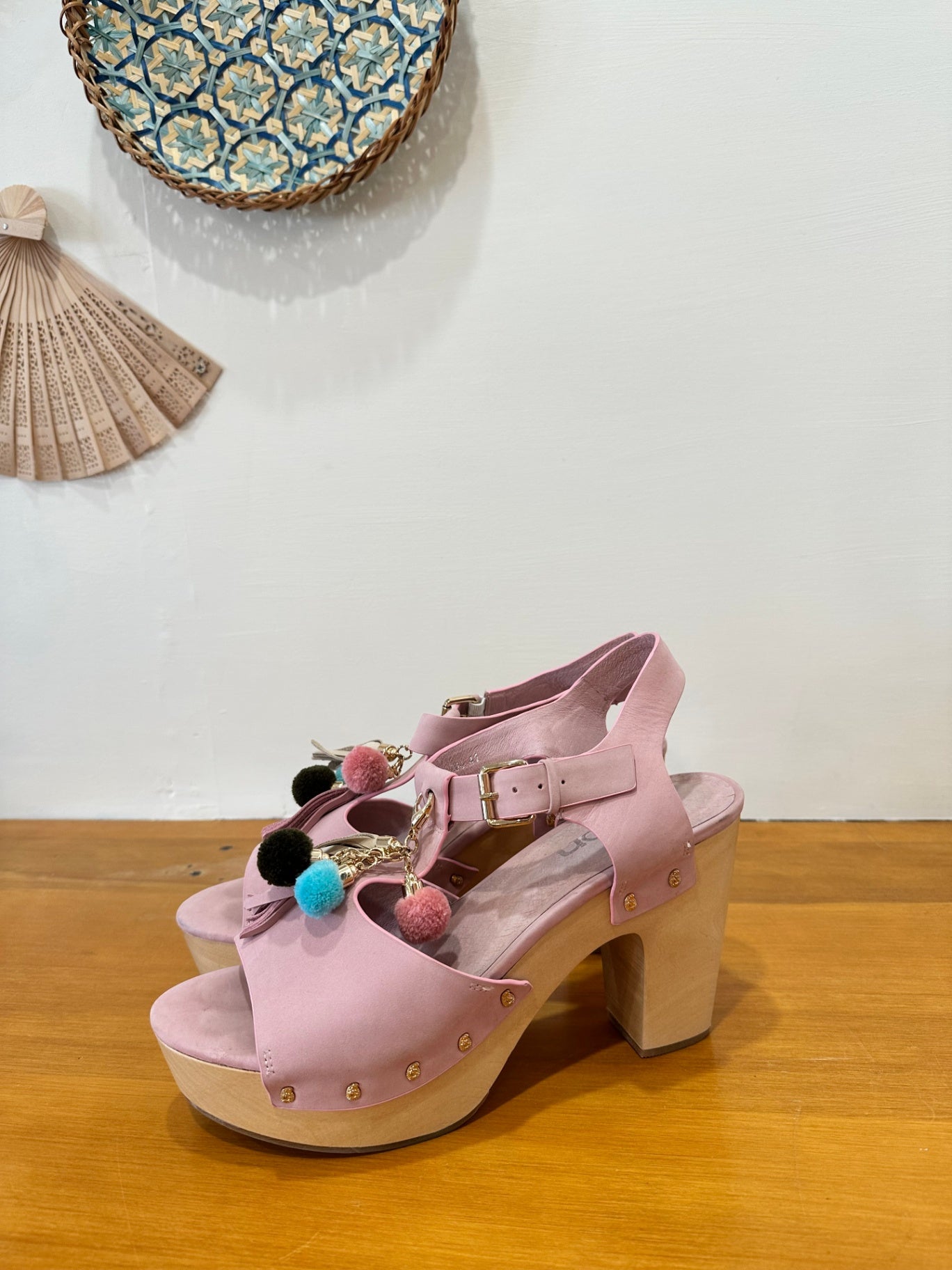 [SALE] Miss Wilson - Pink / Timber Heels - Size EU 41 - Pink - RRP $349