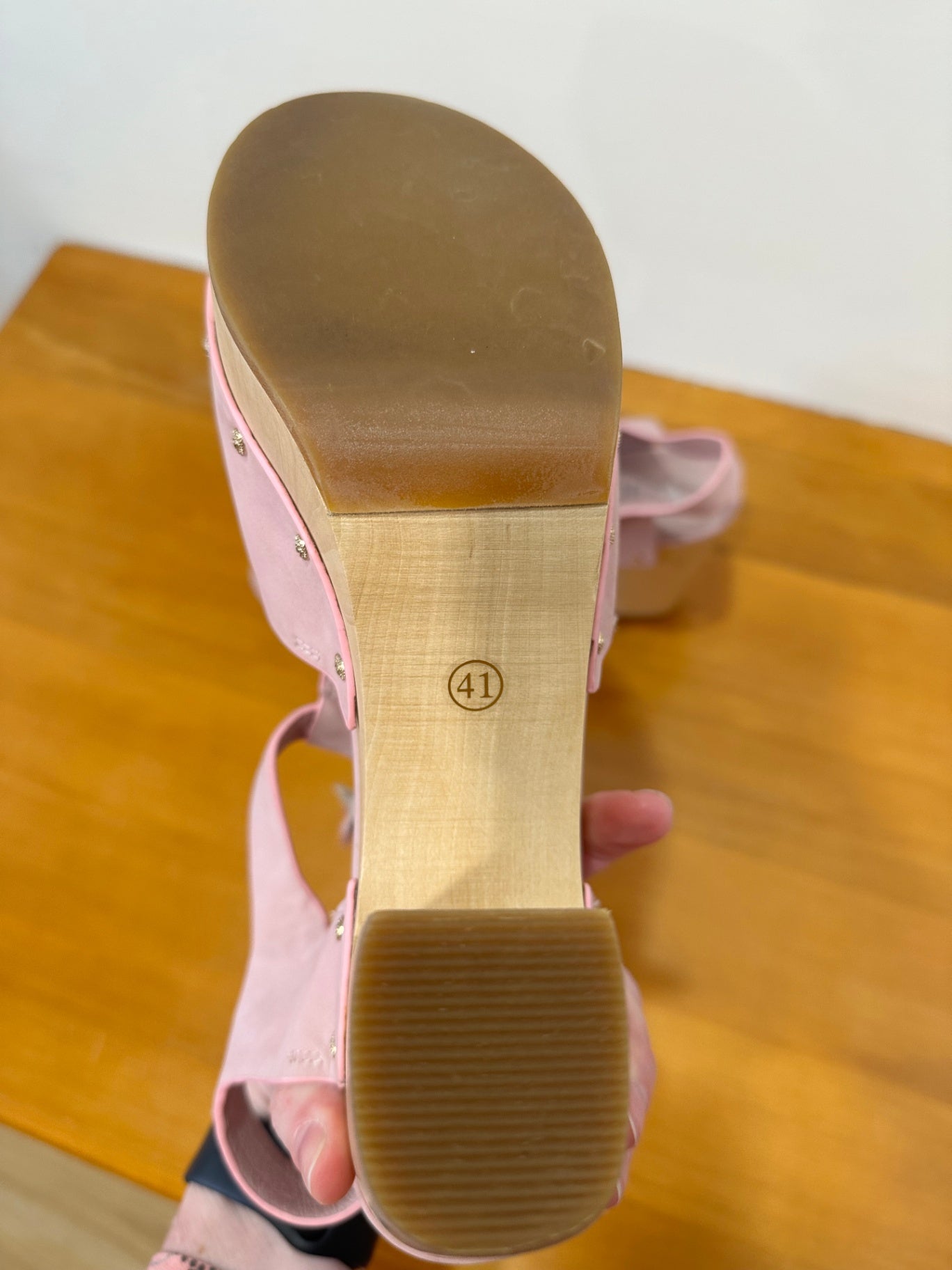 [SALE] Miss Wilson - Pink / Timber Heels - Size EU 41 - Pink - RRP $349