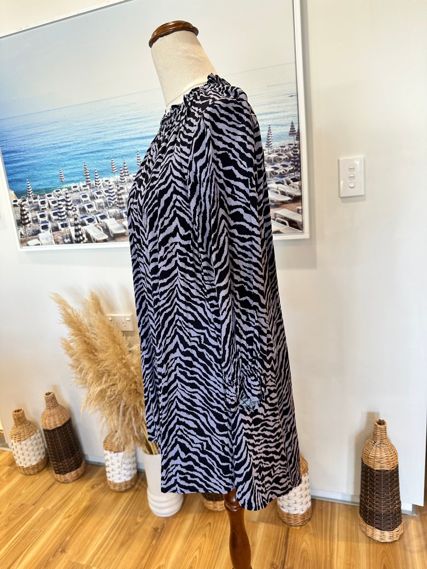 [SALE] Top - Small / Medium - Purple / Black Zebra Print