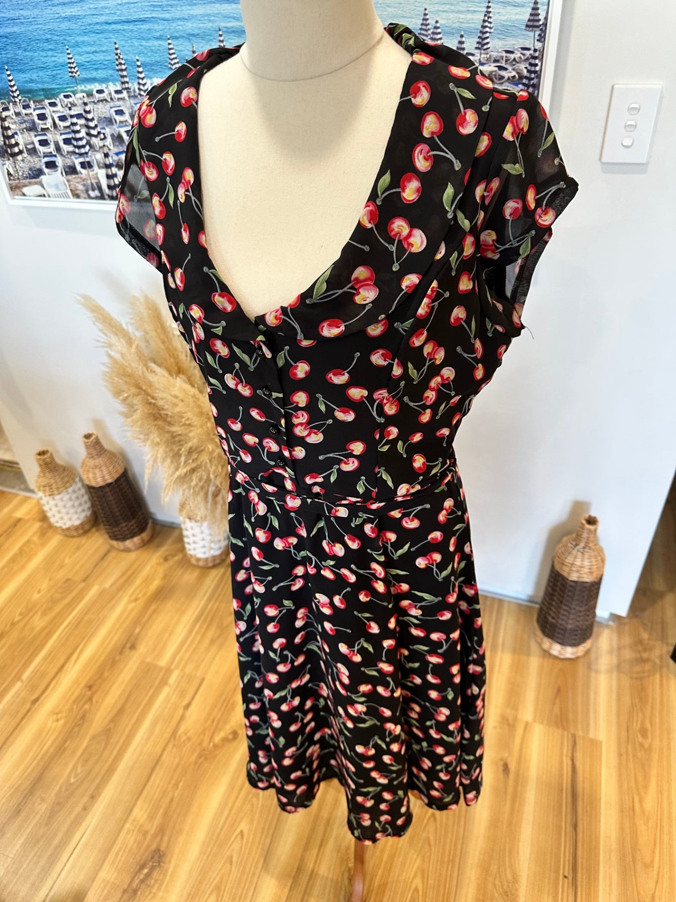 [SALE] Collectif - Rockabilly Dress - Large - Cherries