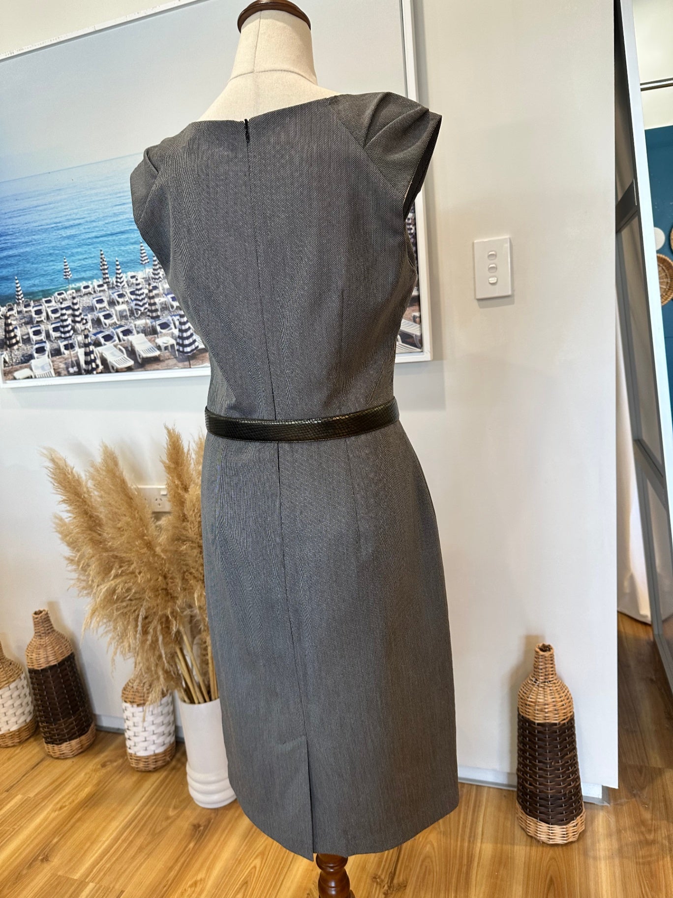 [SALE] Veronika Maine - Rockabilly Dress with Gunmetal Belt - Size 10