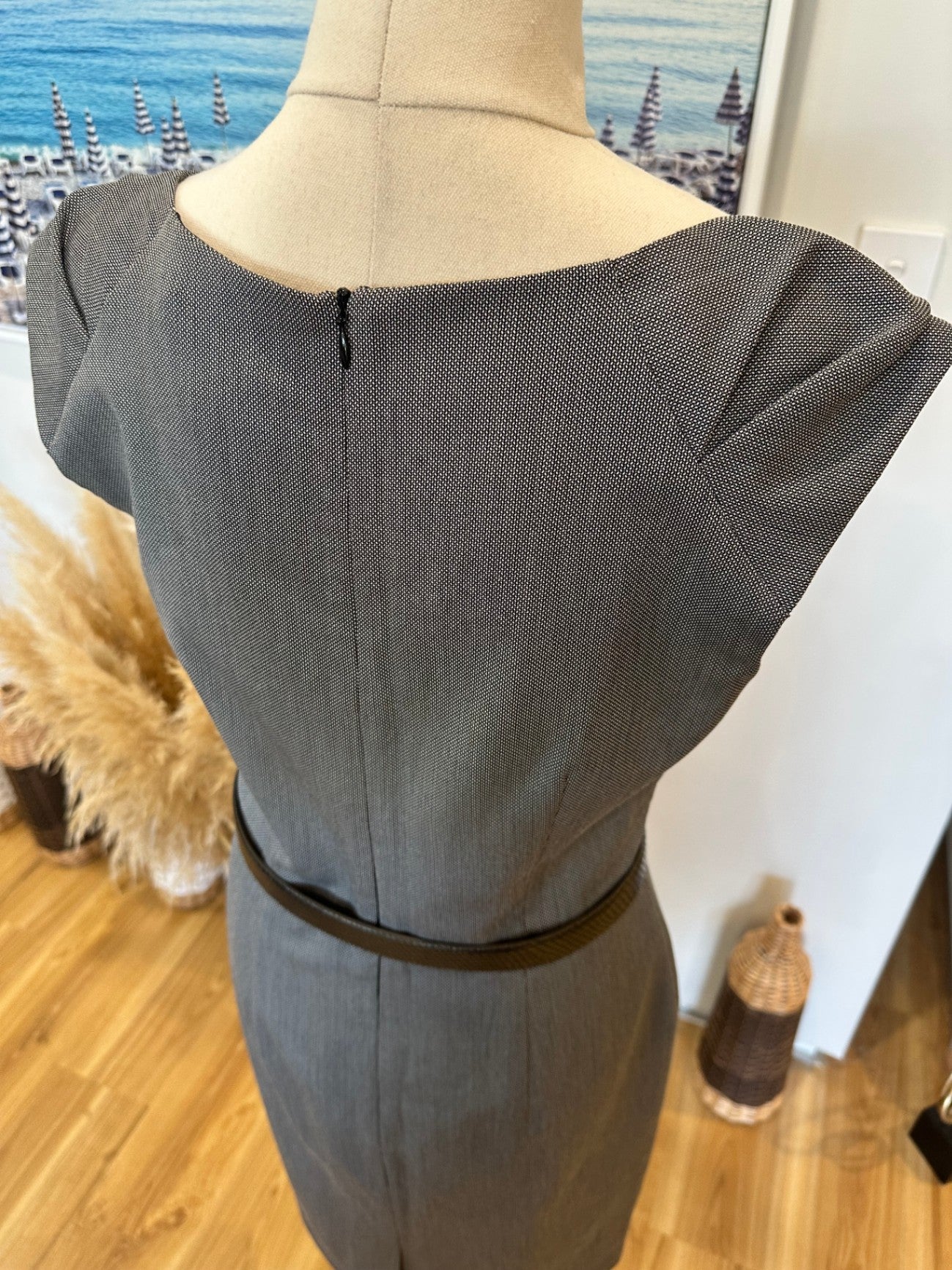 [SALE] Veronika Maine - Rockabilly Dress with Gunmetal Belt - Size 10