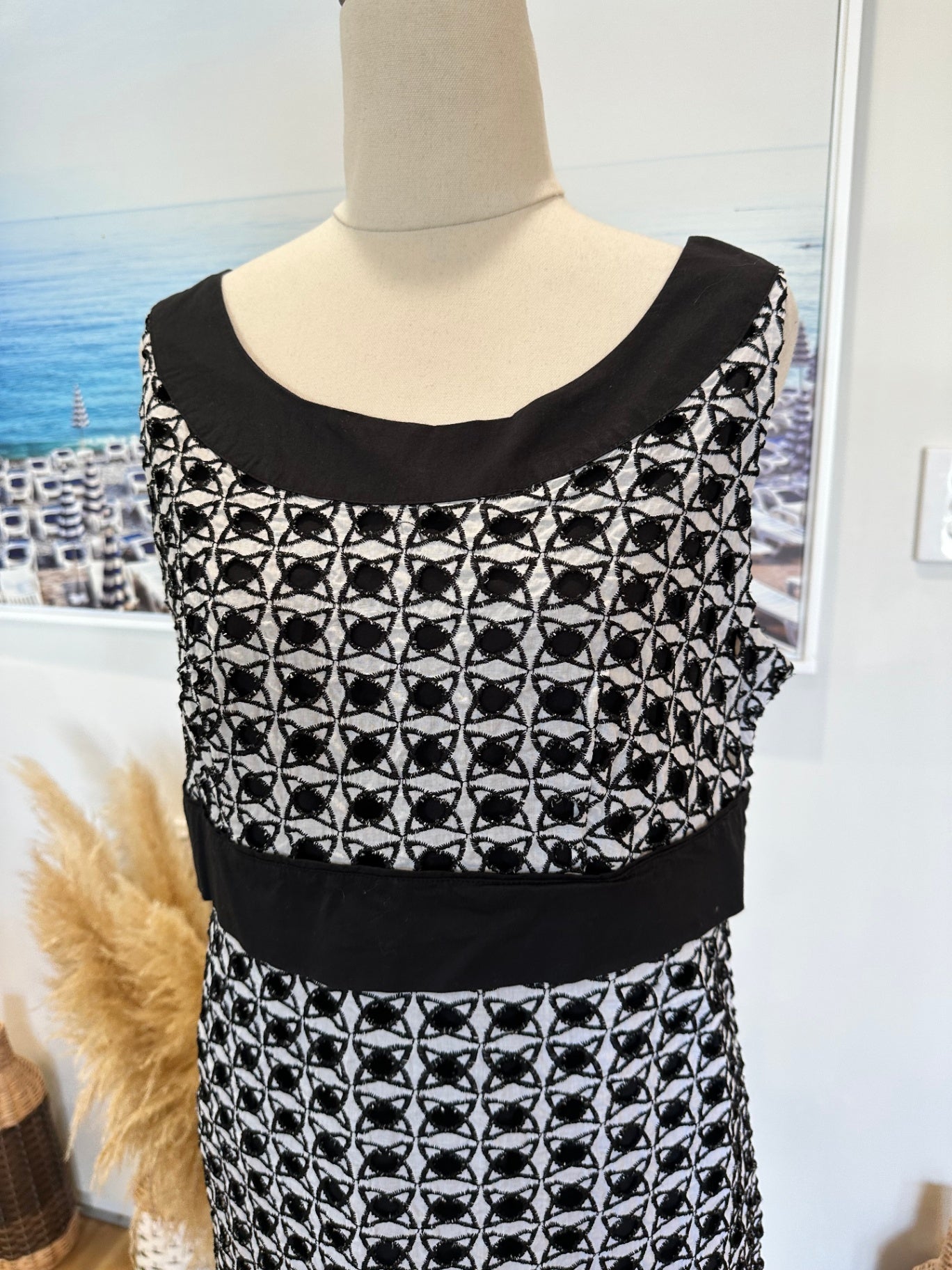 [SALE] Jacqui-E - Rockabilly Dress - Size 12 - Black and White