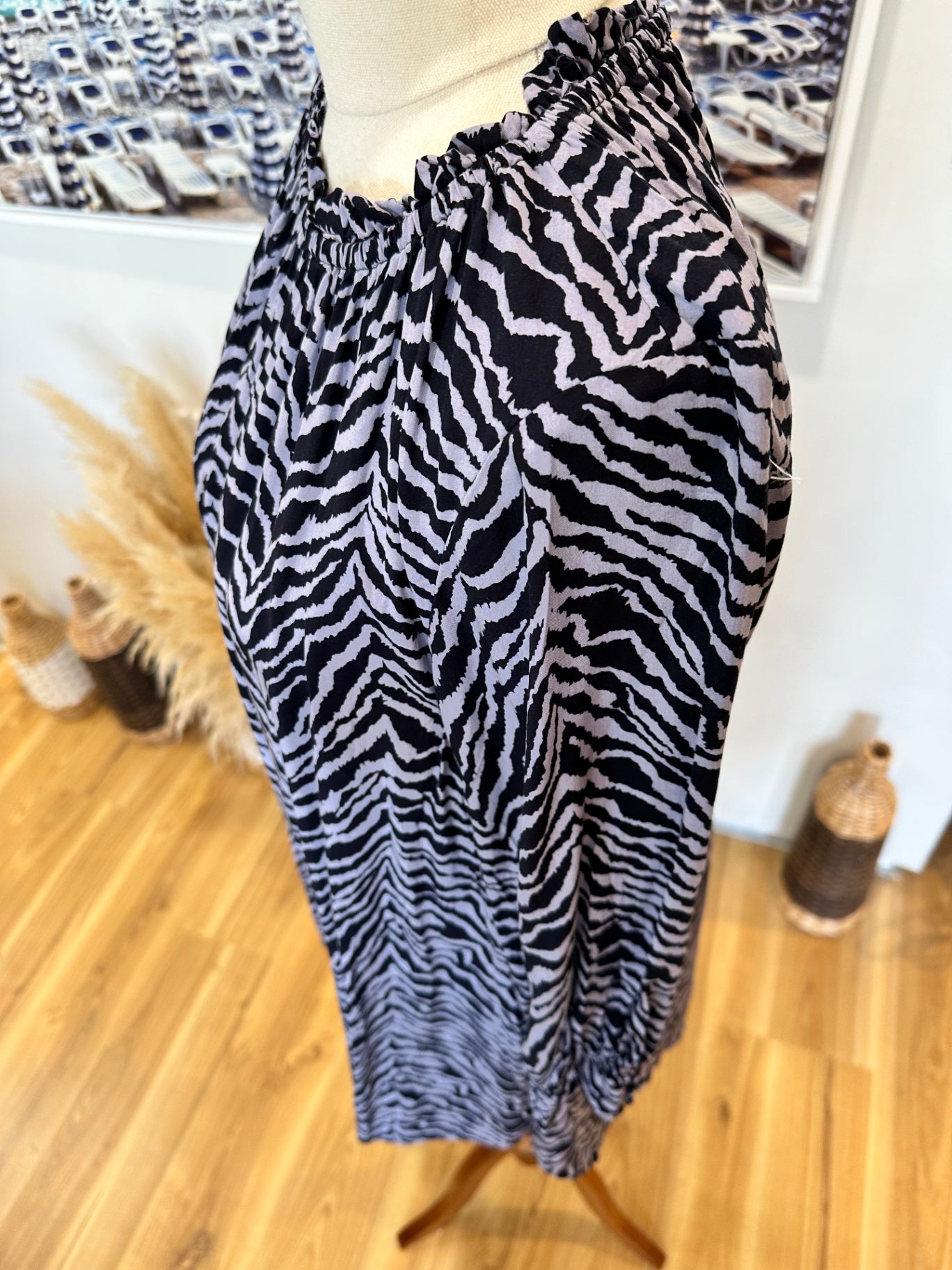 [SALE] Top - Small / Medium - Purple / Black Zebra Print