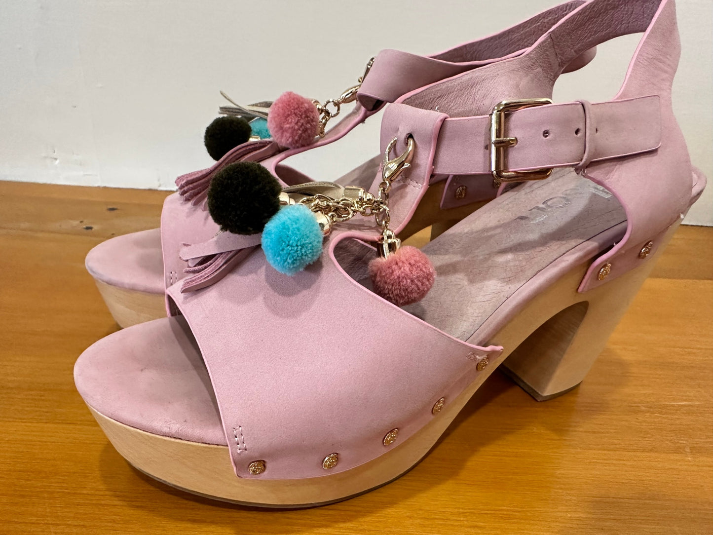 [SALE] Miss Wilson - Pink / Timber Heels - Size EU 41 - Pink - RRP $349