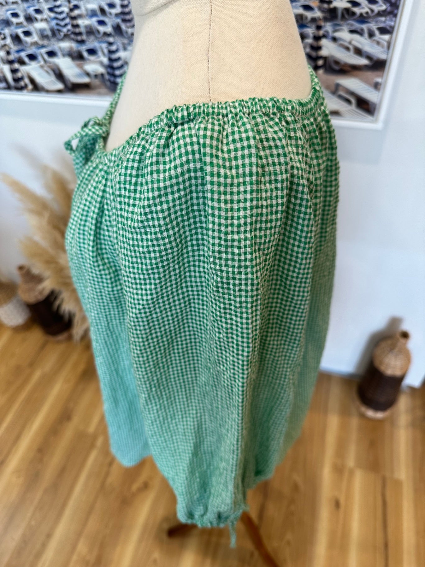 [SALE] Blouse - Size 10 - Green Gingham