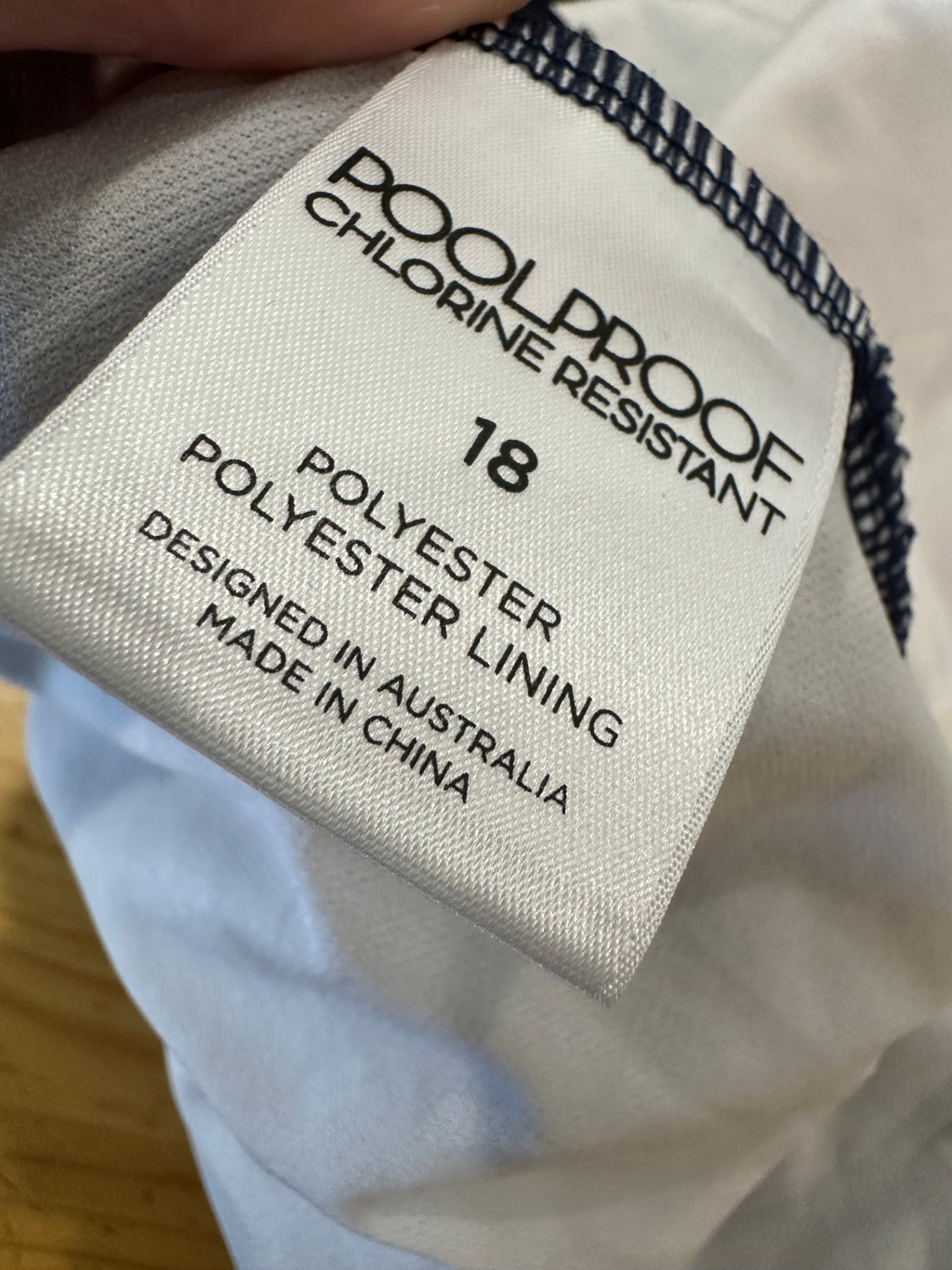 [SALE] Swimsuit - Size 18 - Navy and white