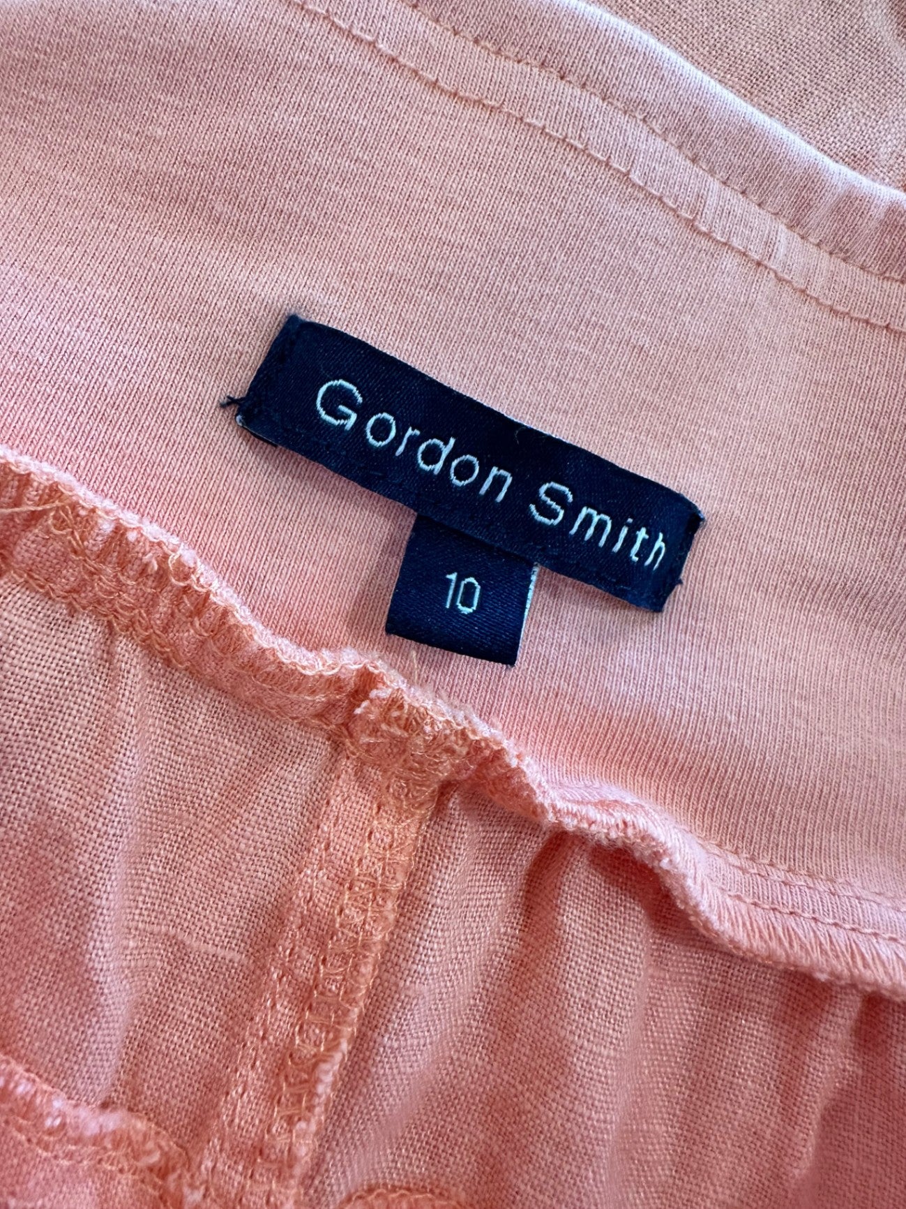 100% Linen - Gordon Smith - Skirt - Size 10 Peach