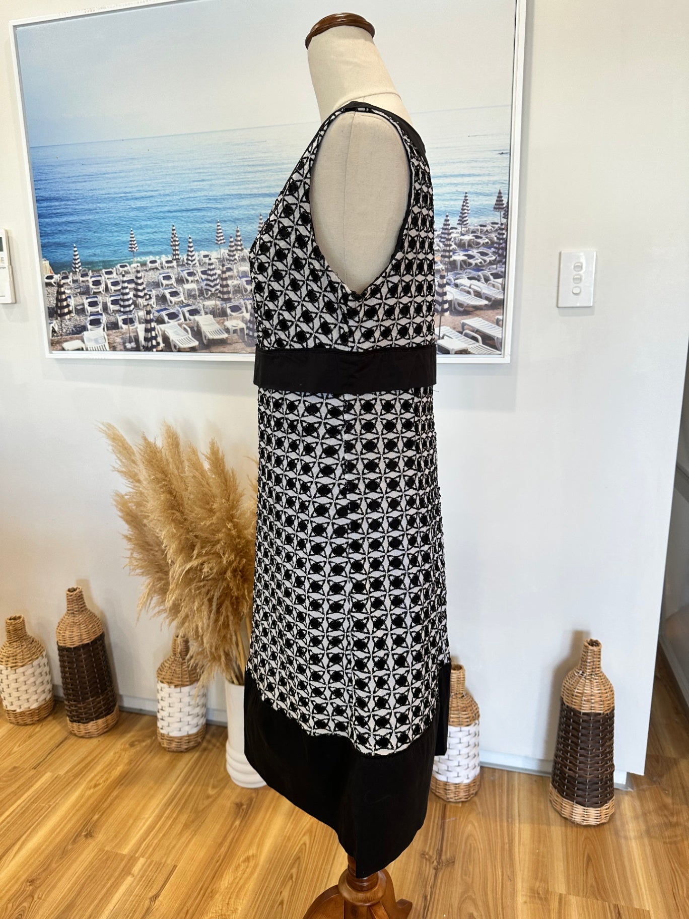 [SALE] Jacqui-E - Rockabilly Dress - Size 12 - Black and White