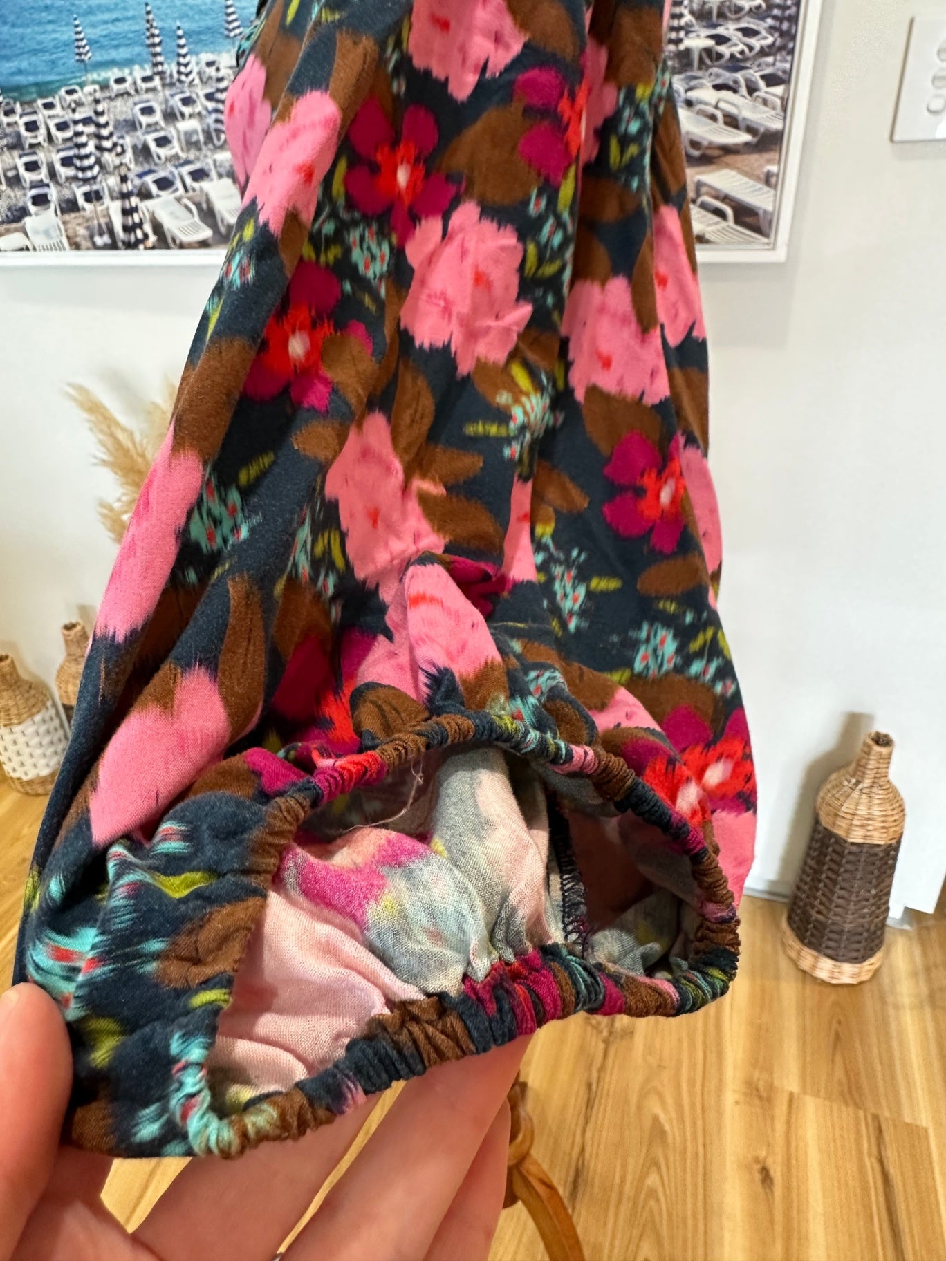 [SALE] Sunday Boho - Bohemian Blouse - Large - Pink, red, brown, blue, green)