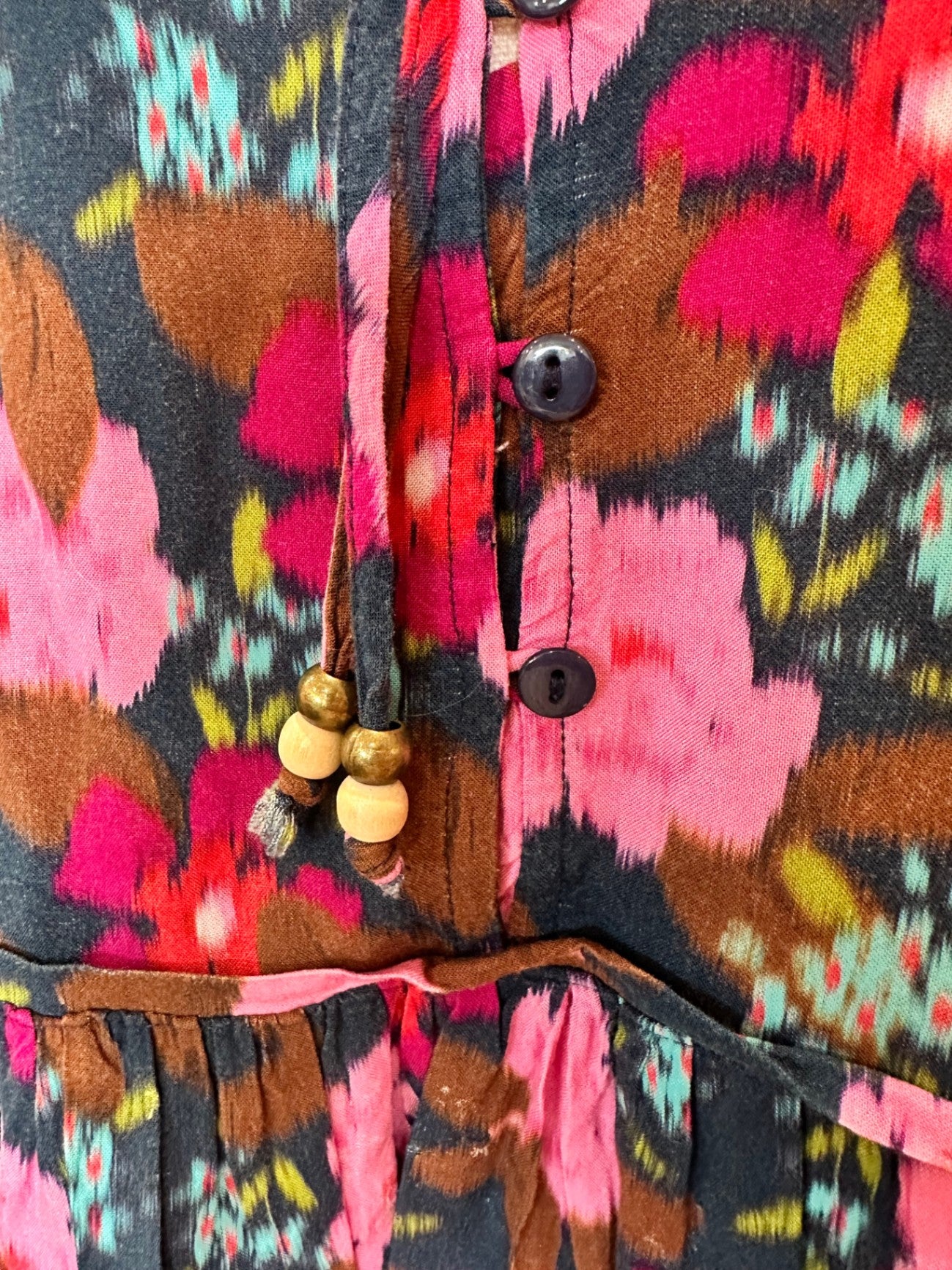 [SALE] Sunday Boho - Bohemian Blouse - Large - Pink, red, brown, blue, green)